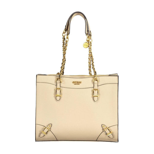 Guess Jeans Beige Polyethylene Women Handbag