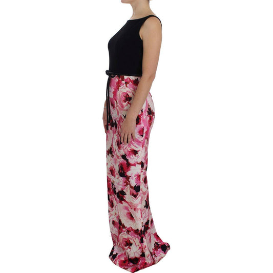 Dolce & Gabbana Floral Elegance Sheath Long Dress Dolce & Gabbana Rosy Brown