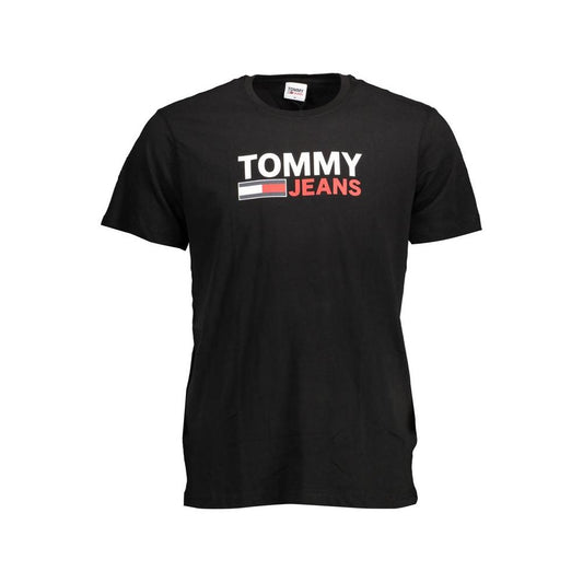 Tommy Hilfiger Black Cotton Men T-Shirt