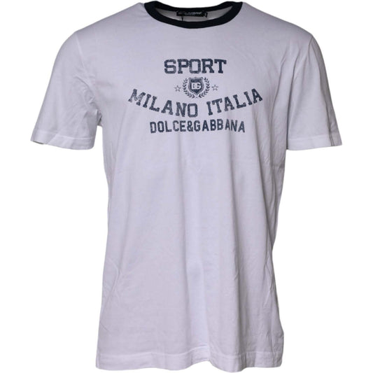 Dolce & Gabbana White DG Logo Print Short Sleeve T-shirt TSH90643-52