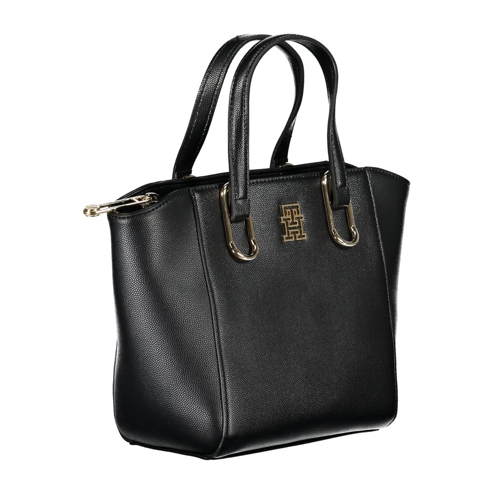 Tommy Hilfiger Black Polyurethane Women Handbag