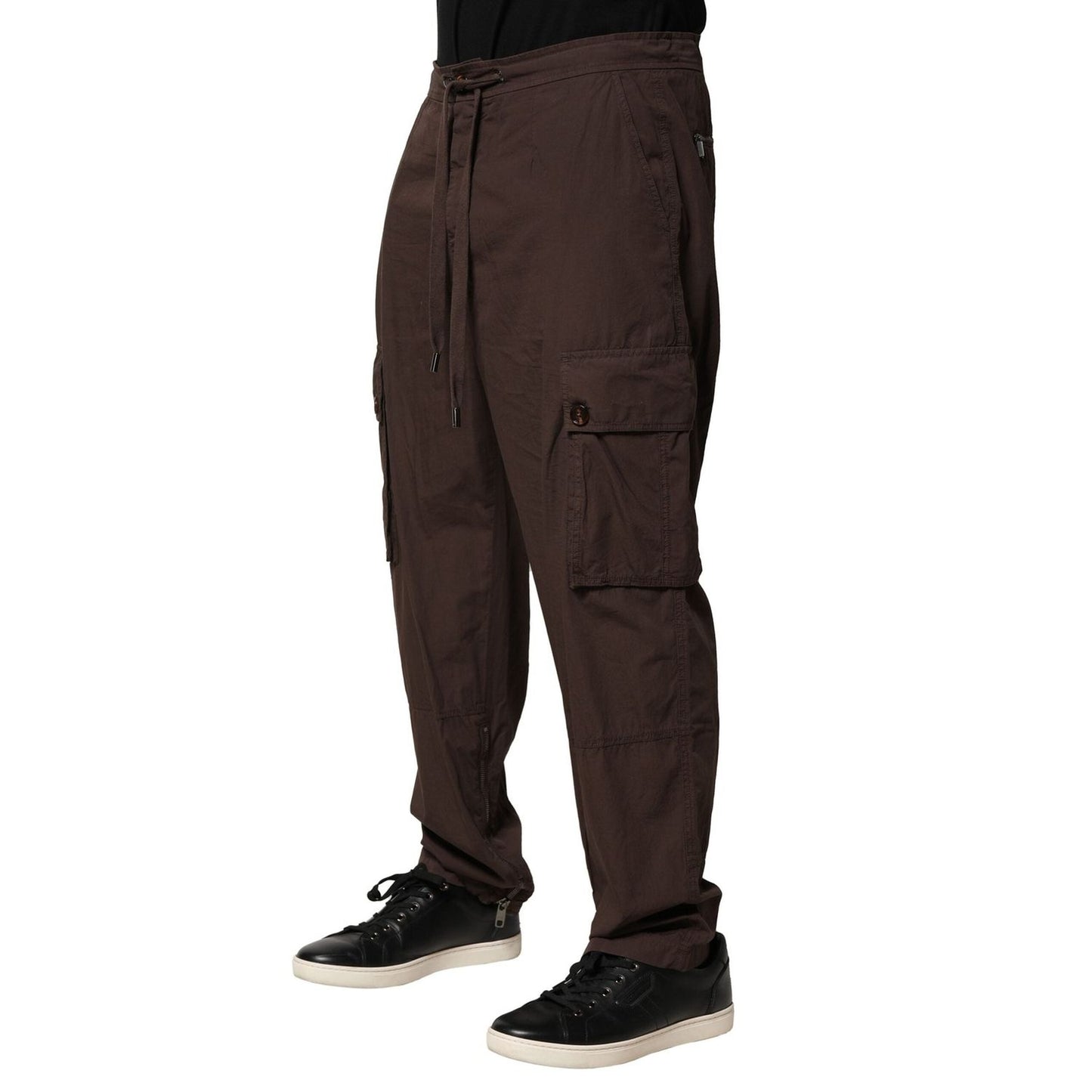 Dolce & Gabbana Brown Cotton Cargo Jogger Men Pants PAN76464-50