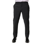Dolce & Gabbana Black Wool Dress Slim Formal Pants PAN76480-48