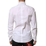 Dolce & Gabbana White Cotton Long Sleeves Dress Formal Shirt TSH90698-40