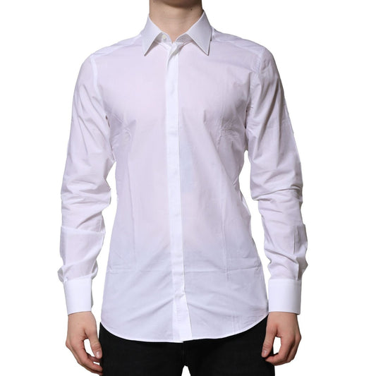 Dolce & Gabbana White GOLD Long Sleeves Dress Formal Shirt TSH906719-39