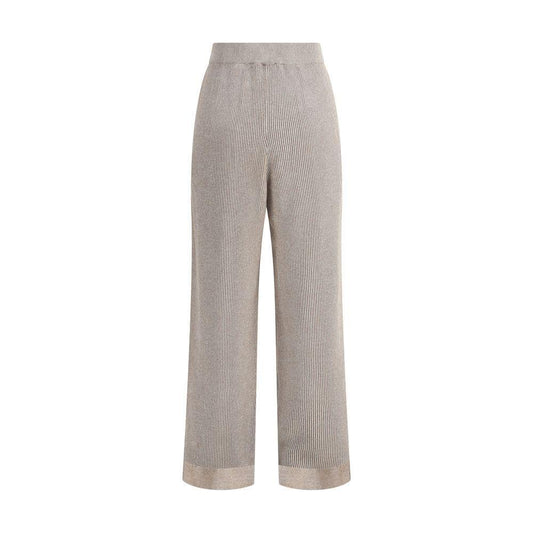 Brunello Cucinelli Ribbed lurex Pants BR-MAZ260299PCXB87-S