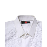 Dolce & Gabbana White Cotton Ruffled Detailing Formal Shirt TSH906823-40