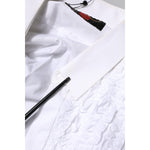 Dolce & Gabbana White Cotton Ruffled Detailing Formal Shirt TSH906823-40