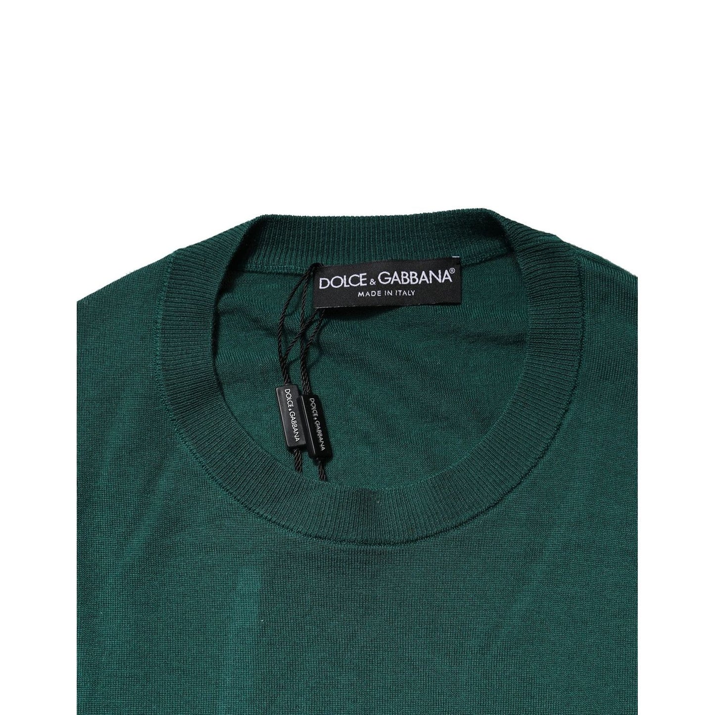 Dolce & Gabbana Green Cashmere Crew Neck Sweatshirt Sweater TSH90548-48