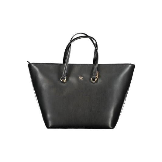 Tommy Hilfiger Black Polyurethane Women Handbag