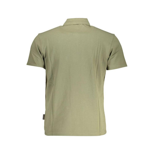 Napapijri Green Cotton Men Polo Shirt