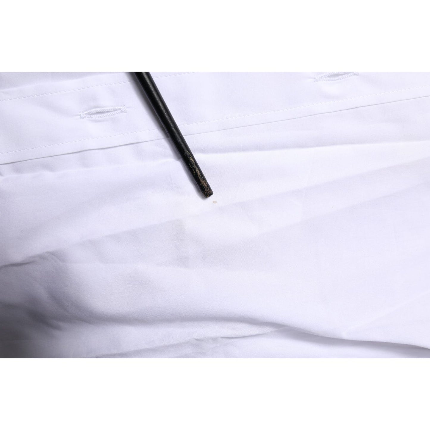 Dolce & Gabbana White MARTINI Long Sleeves Dress Formal Shirt TSH906868-38