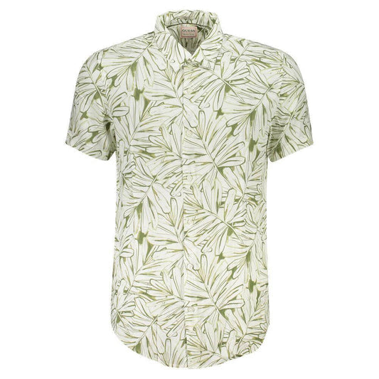 Guess Jeans White Viscose Men Shirt