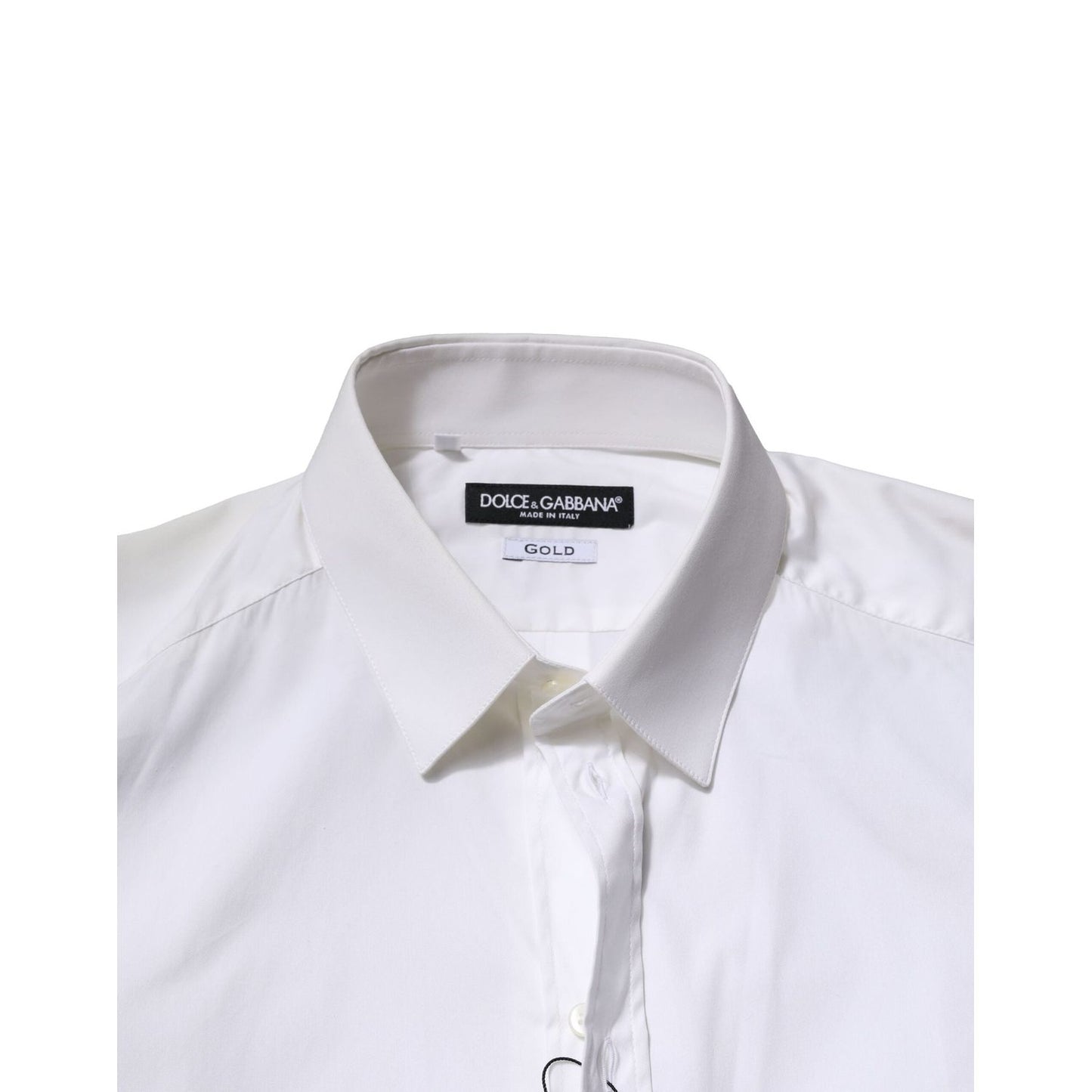 Dolce & Gabbana White GOLD Long Sleeve Dress Formal Shirt TSH906887-40