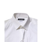 Dolce & Gabbana White GOLD Long Sleeve Dress Formal Shirt TSH906887-40