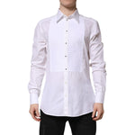 Dolce & Gabbana White GOLD Cotton Long Sleeves Formal Shirt TSH906903-42