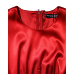 Dolce & Gabbana Red Acetate Sleeveless Sheath Midi Dress DR81727-40