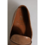 Brunello Cucinelli Brown Leather Loafer Dress Formal Shoes MV7268-43