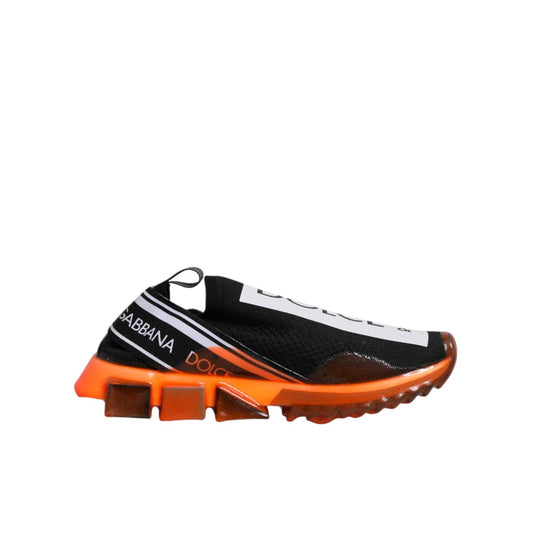 Dolce & Gabbana Black White Slip On Sorrento Sneakers Shoes