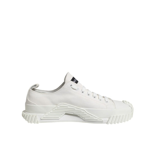 Dolce & Gabbana White Cotton NS1 Low Top Sneakers Shoes