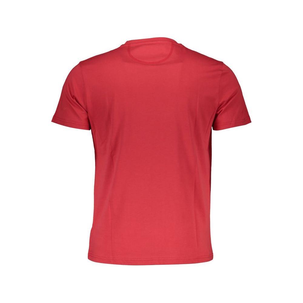 La Martina Red Cotton Men T-Shirt LA-36826-XL