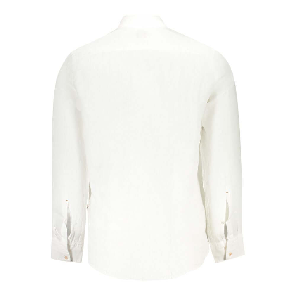 Hugo Boss White Linen Men Shirt BO-38291-M