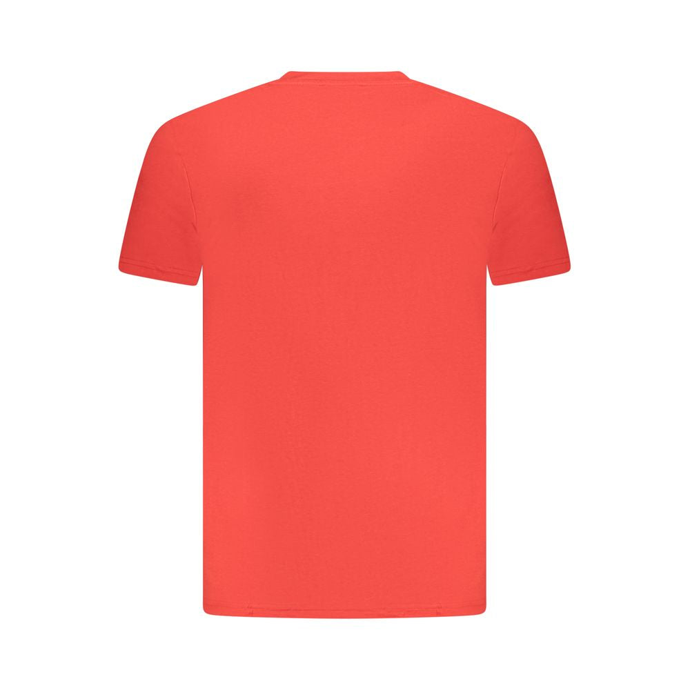 Cavalli Class Red Cotton Men T-Shirt CA-36687-M
