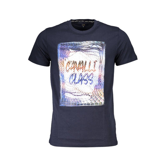 Cavalli Class Blue Cotton Men's T-Shirt
