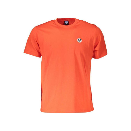 North Sails Red Cotton Men T-Shirt NO-37302-M