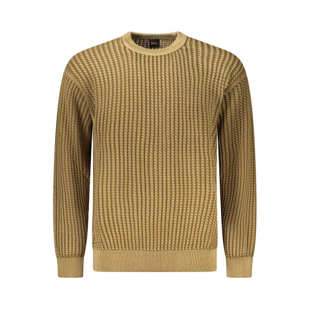 Hugo Boss Brown Cotton Men Sweater BO-35296-S