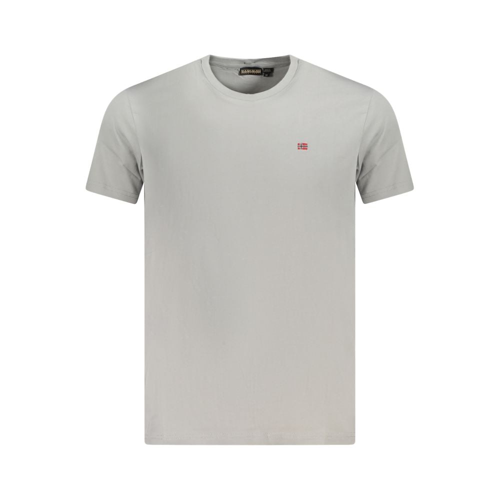 Napapijri Grigio Cotton Men T-Shirt