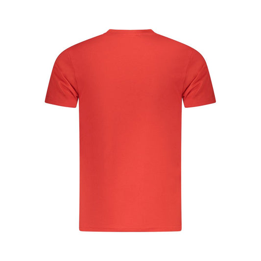 Cavalli Class Red Cotton Men T-Shirt CA-36642-M