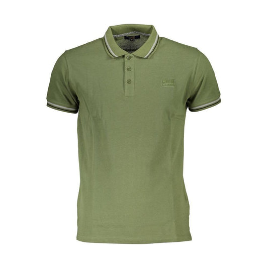 Cavalli Class Green Cotton Men Polo Shirt CA-38109-M