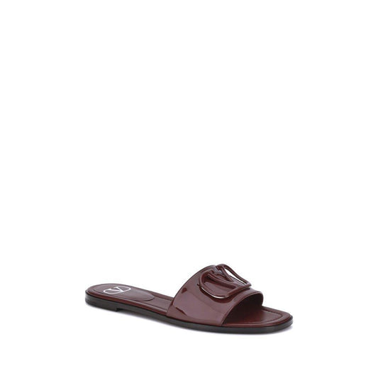 Valentino Garavani Patent leathe VLogo slide Sandals VA-7W2S0BD5TMKAFD-EU36/US6