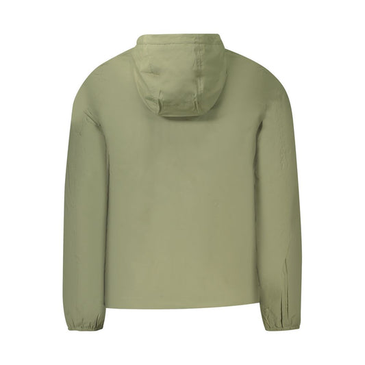 K-WAY Green Nylon Men Jacket KW-38789-S