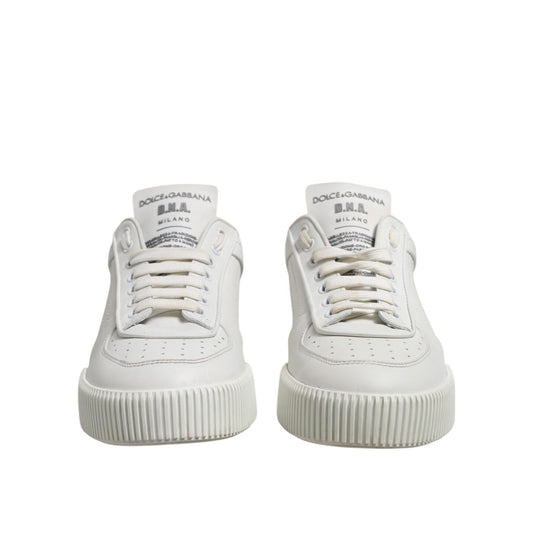 Dolce & Gabbana White Miami Leather Low Top Men Sneakers Shoes MV7448-41
