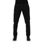 Dolce & Gabbana Black Cotton GOLD Skinny Denim Jeans