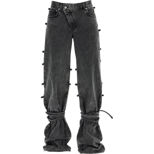 Alexander Mcqueen baggy jeans with knotted detail Jeans Alexander Mcqueen Dark Slate Gray