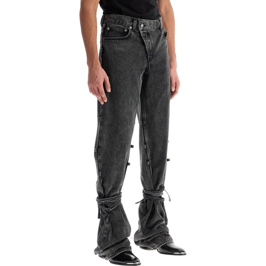Alexander Mcqueen baggy jeans with knotted detail Jeans Alexander Mcqueen Dark Slate Gray