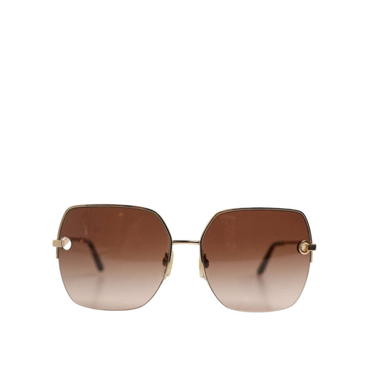 Dolce & Gabbana Gold Brown Gradient Square DG2267 Eyewear Sunglasses