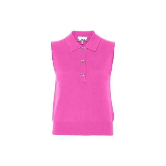 Ganni Wool And Cashmere Polo