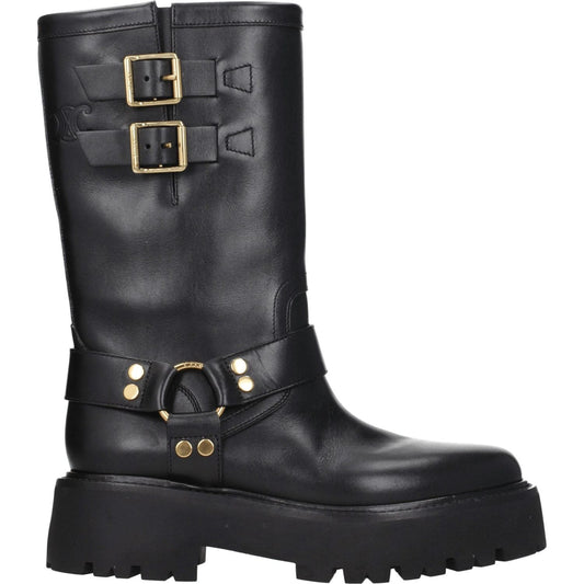 Celine Gold Leather Ankle Boots CE-8547288580361-EU41/US11