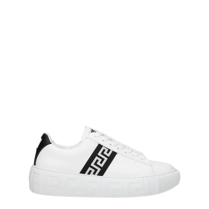 Versace White Leather Low Top Sneakers 1728,75667636384,EU35.5/US5.5,EU35/US5,Low Tops - Sneakers - Shoes,New with tags,Shoes,Sneakers - Shoes,Versace,White,Women
