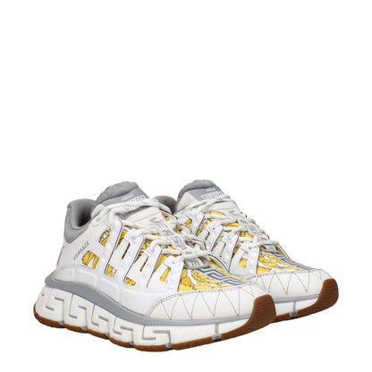 Versace White Fabric Athletic Sneakers 1728,75667636384,Athletic - Sneakers - Shoes,EU35.5/US5.5,EU36/US6,EU37.5/US7.5,EU37/US7,EU38.5/US8.5,EU39/US9,New with tags,Shoes,Sneakers - Shoes,Versace,White,Women