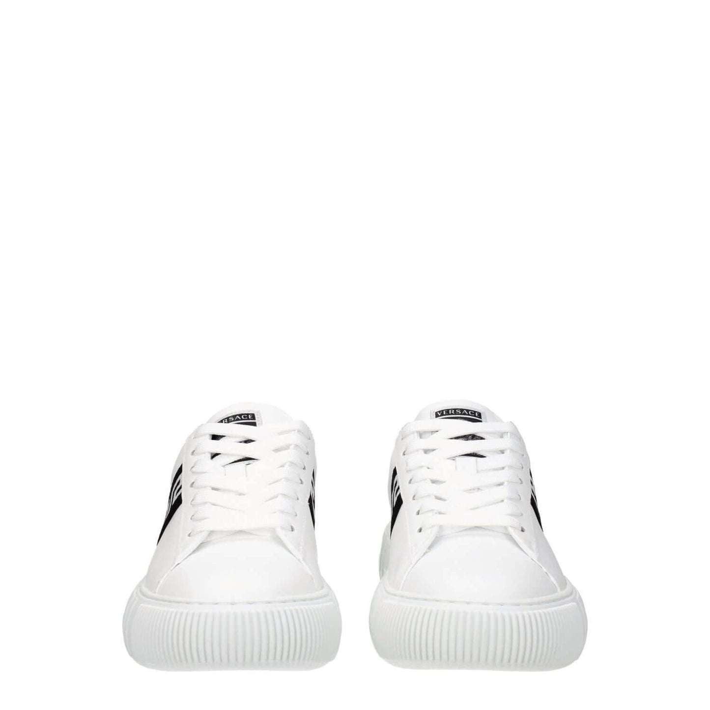 Versace White Leather Low Top Sneakers 1728,75667636384,EU35.5/US5.5,EU35/US5,Low Tops - Sneakers - Shoes,New with tags,Shoes,Sneakers - Shoes,Versace,White,Women