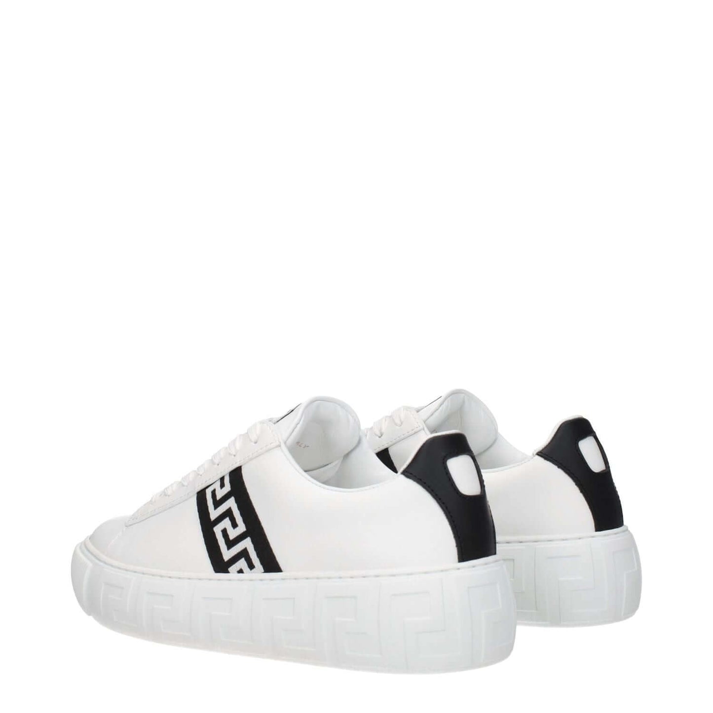 Versace White Leather Low Top Sneakers 1728,75667636384,EU35.5/US5.5,EU35/US5,Low Tops - Sneakers - Shoes,New with tags,Shoes,Sneakers - Shoes,Versace,White,Women