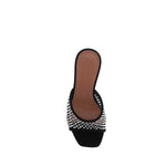 Amina Muaddi Lupita Crystal Sandals