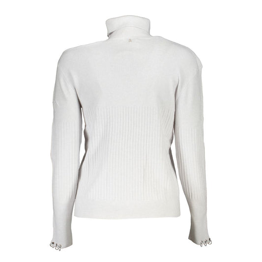 Patrizia Pepe Gray Cotton Sweater PA-26492-XS
