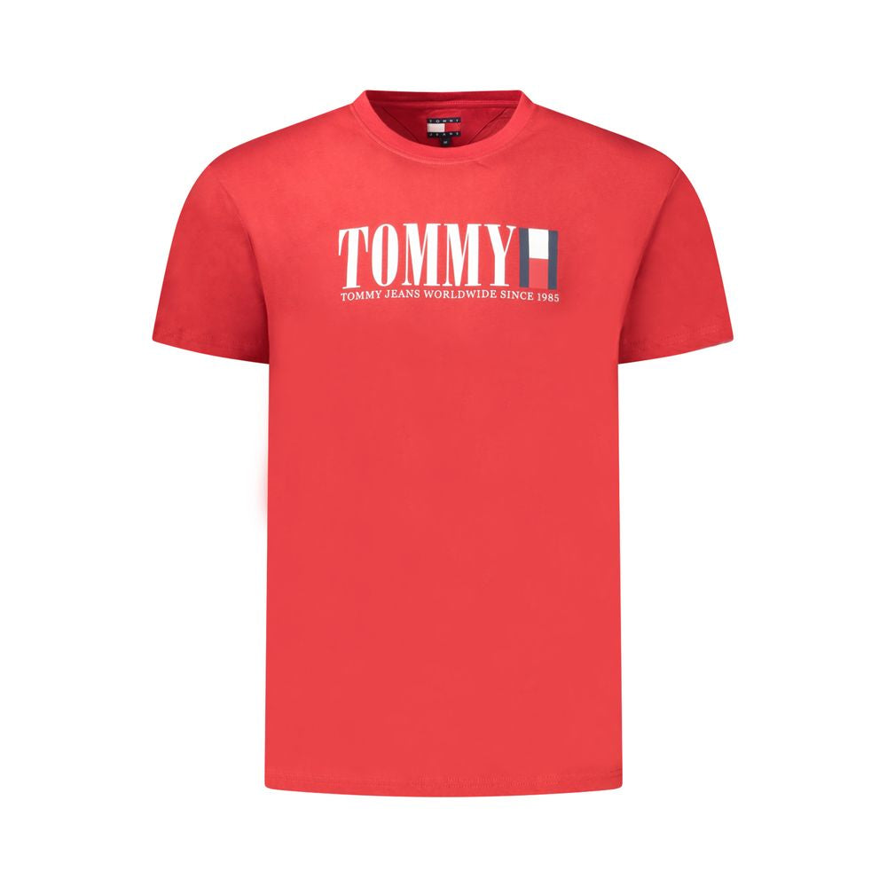 Tommy Hilfiger Red Cotton Men T-Shirt TO-39324-M