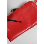 Dolce & Gabbana Red Leather Purse Phone Sling Crossbody Neck Strap Bag BAG4664